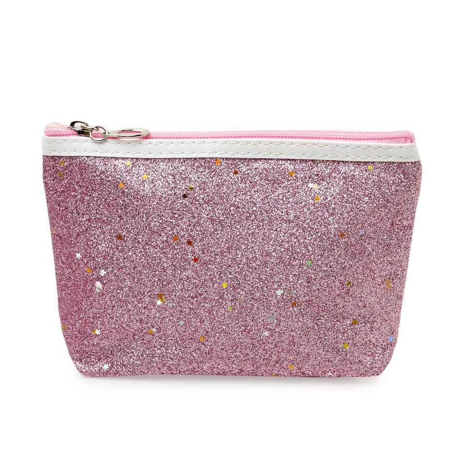 Bronson Professional Glitter Bling Mini Makeup Travel Pouch Kit Cosmetic Organizer Vanity Bag