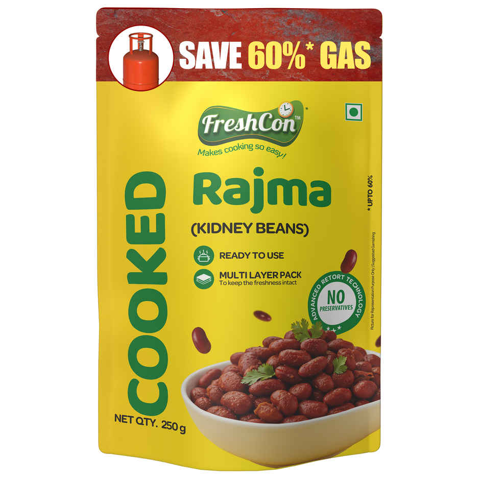 921 Rozana Basmati Rice (1kg) & Freshcon Cooked Rajma | Kidney Beans (250g) Combo