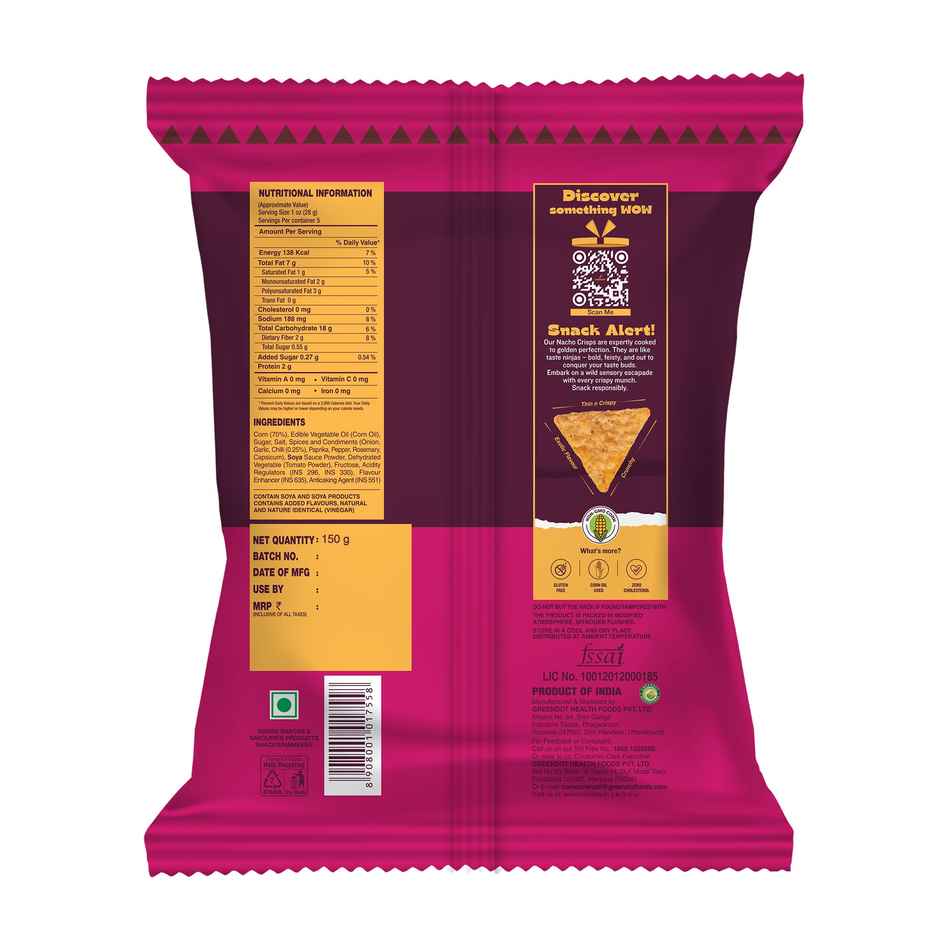 Cornitos Nachos Sweet Chilli | Flavoured Nachos