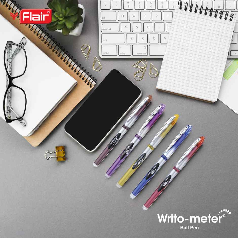 Flair Writometer Ball Pen Blue Pack Of 3