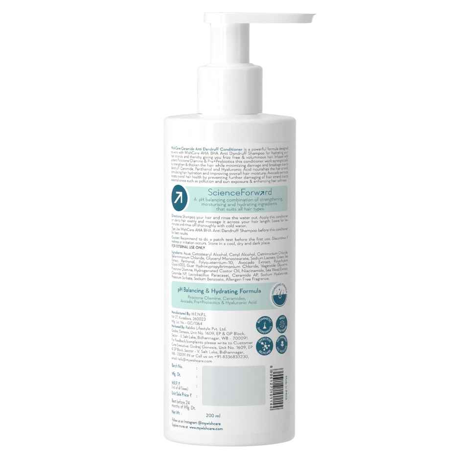 WishCare Hydrating AHA BHA Anti Dandruff Shampoo | 100% Dandruff Reduction-Paraben & Sulphate Free