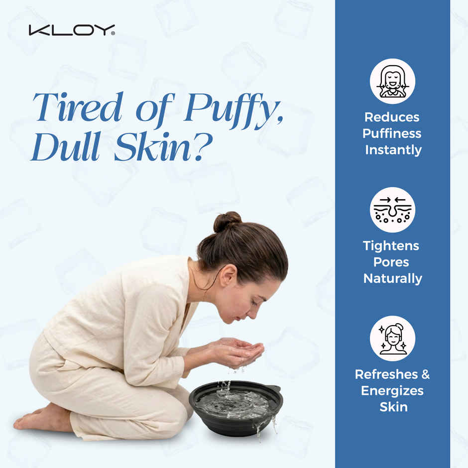 Kloy Collapsible Ice Facial Bowl for Face Cooling, Depuffing, Skin Tightening & Daily Skin Care