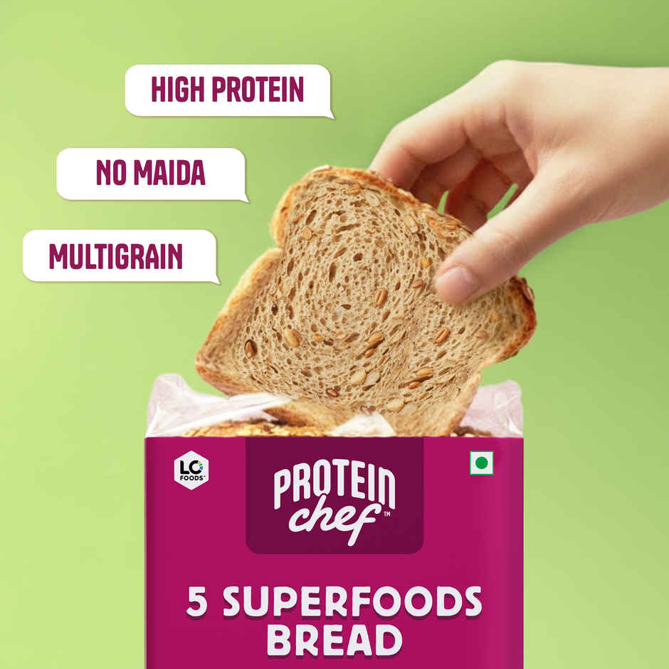 Protein Chef 46g Protein Multigrain Bread, 5 Superfoods + Wheat