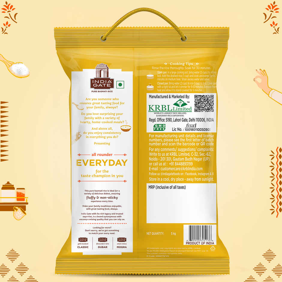 India Gate Everyday Basmati Rice | Fluffy Medium Grains