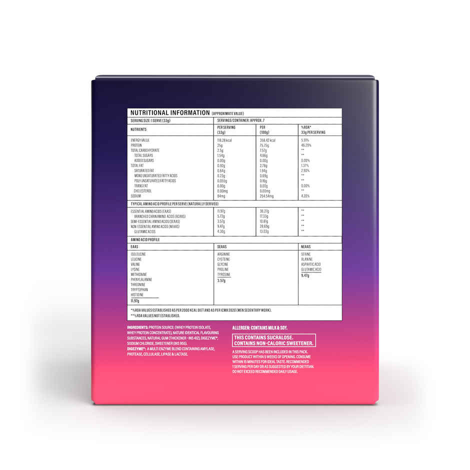 Phab Blueberry Cheescake Whey Isolate Protein Powder Pack