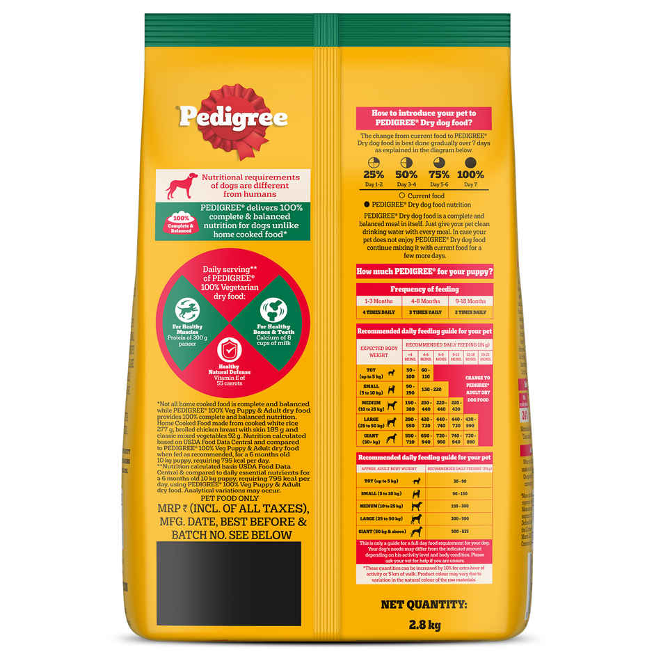 Pedigree Adult Dry Dog Food 100% Vegetarian