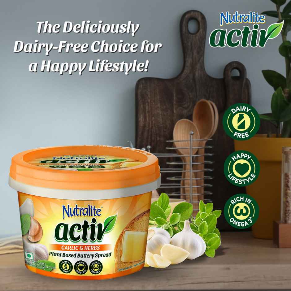 Nutralite Activ Plant Based Buttery Spread - Garlic & Herbs