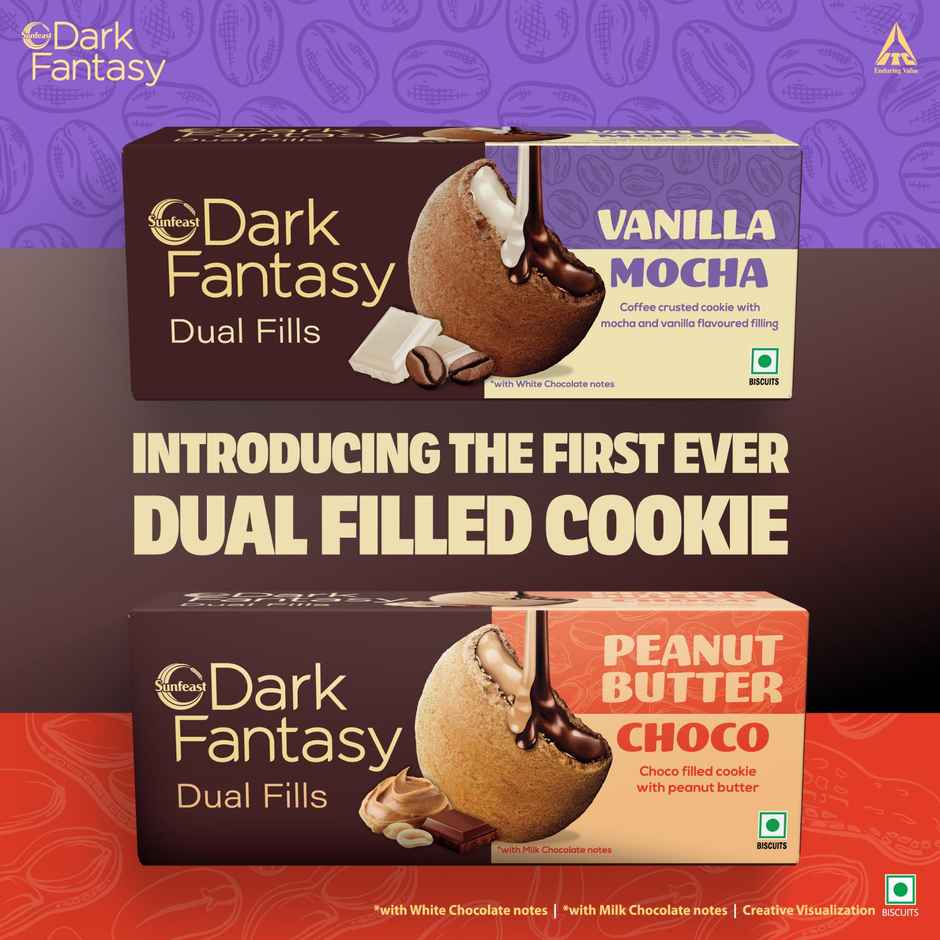 Mocha Vanilla Dual Fills Biscuit By Sunfeast Dark Fantasy