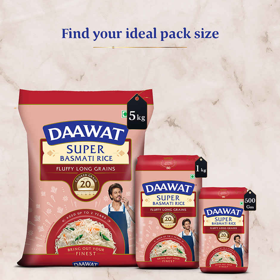 Daawat Super Pure Basmati Rice | Extra Long Grain