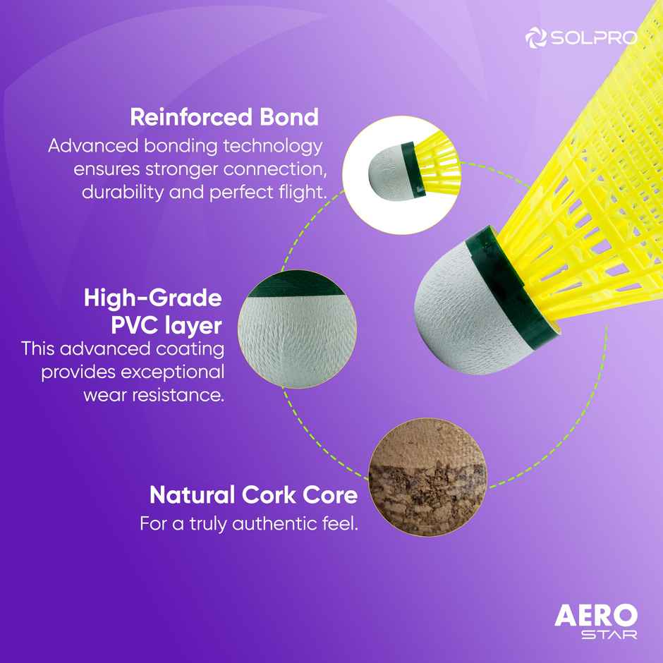 Solpro Aero Star Nylon Badminton Shuttlecock