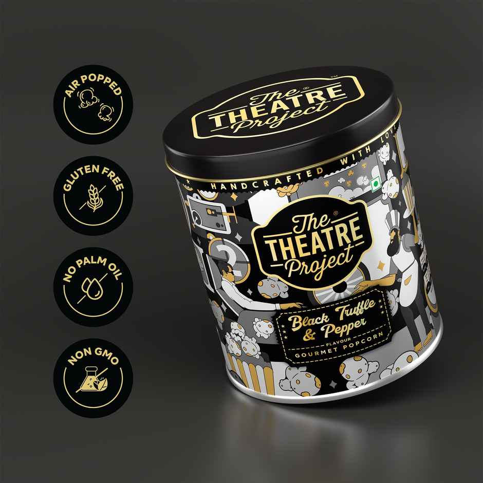 TTP Gourmet Popcorn | Black Truffle & Pepper