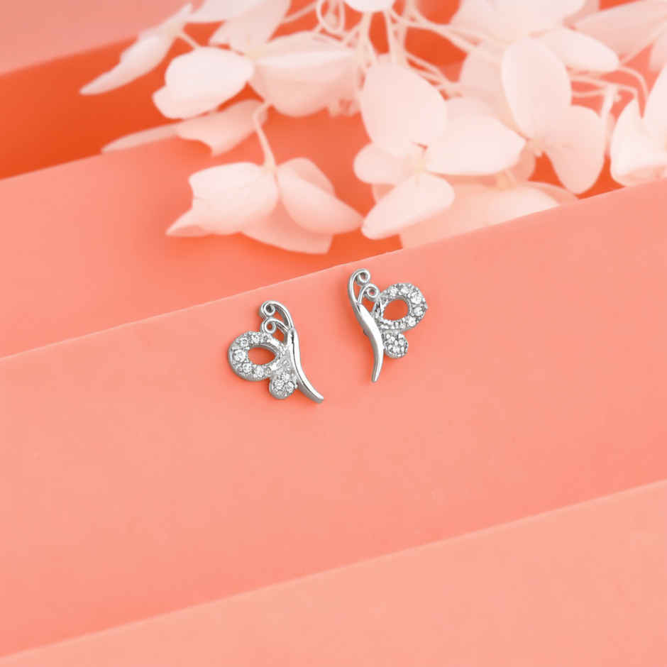 Giva Silver Love Like A Butterfly Studs