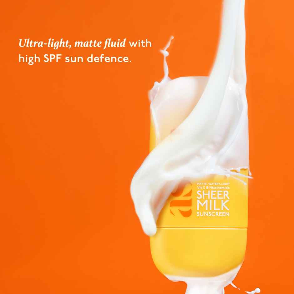 Asaya In-Vivo Tested SPF 50 PA++++ Sheer Milk Sunscreen for Brightening & No White Cast