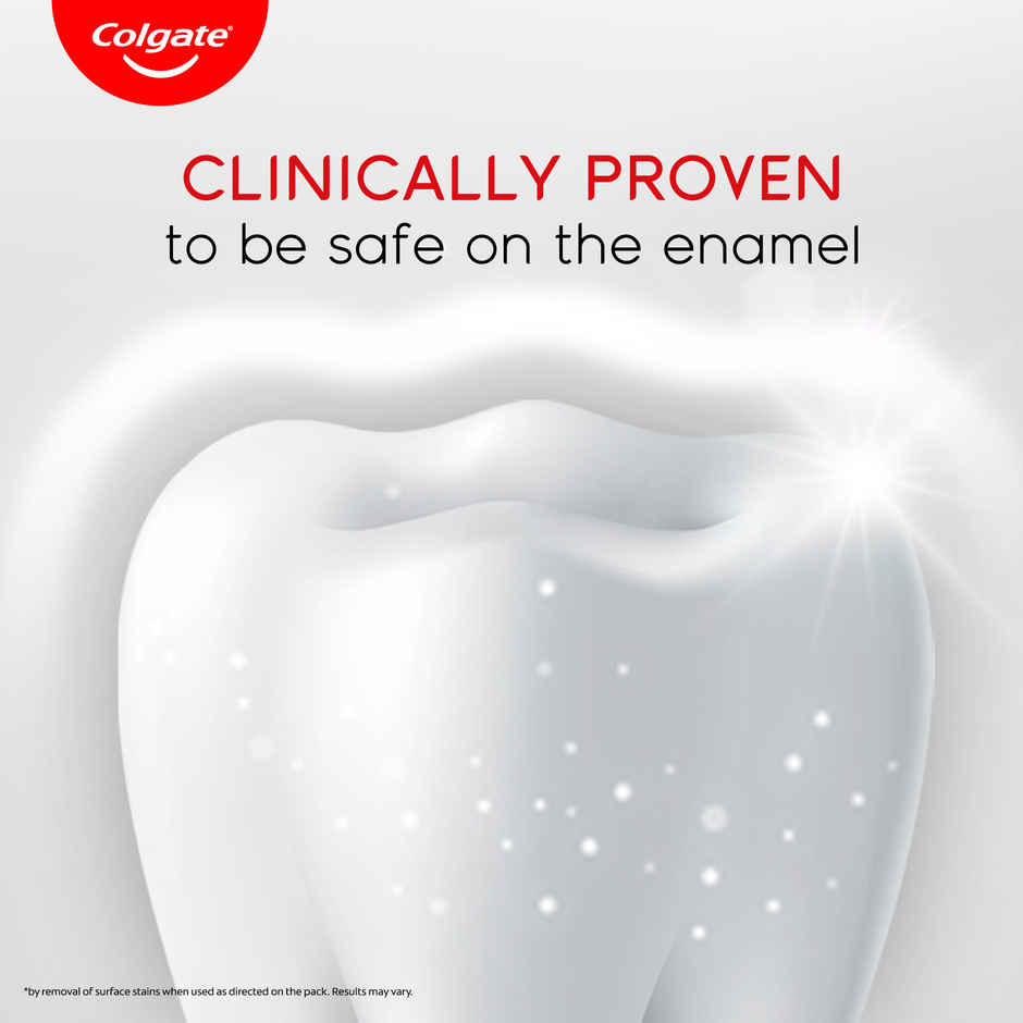 Colgate Visible White Toothpaste Teeth Whitening Starts in 1 week, Safe on Enamel, Stain Removal