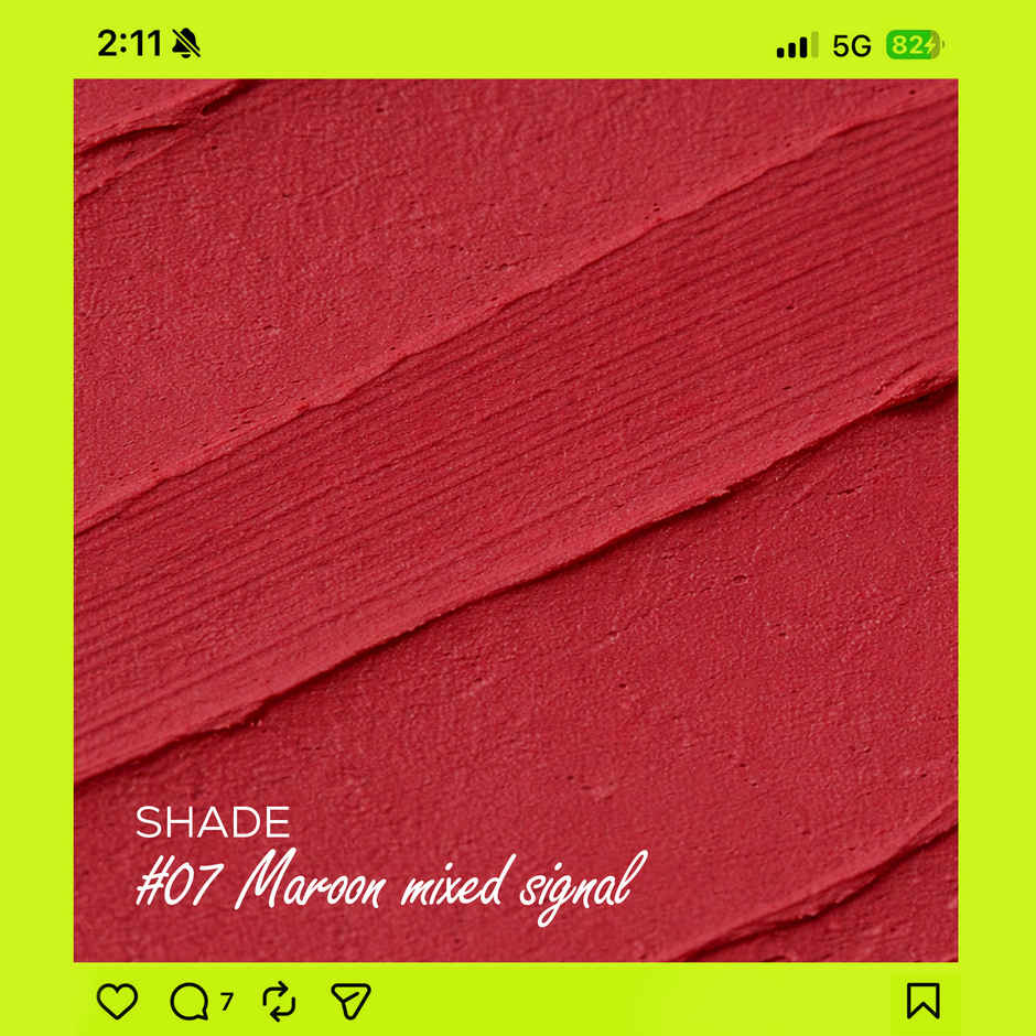 RENEE Delulu Blurring Matte Liquid Lipstick With Jojoba Oil & Rosehip Oil Maroon Mixed Signal