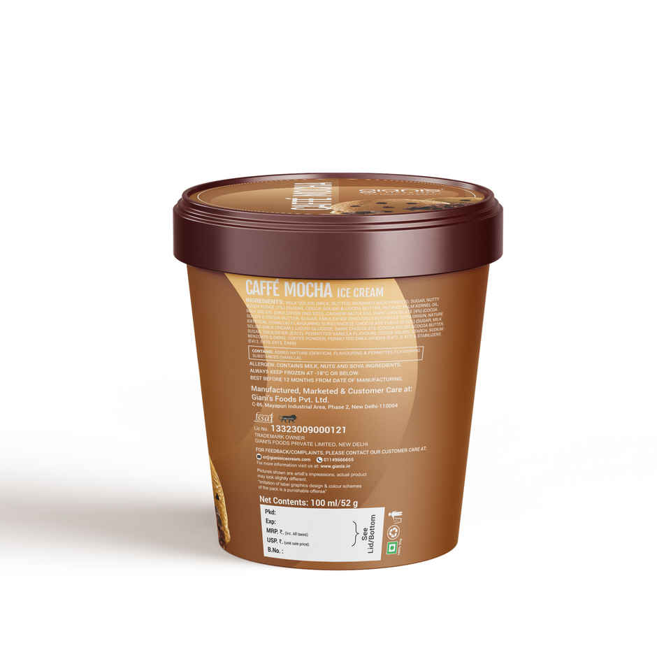 Giani's Caffe Mocha Ice Cream Cup