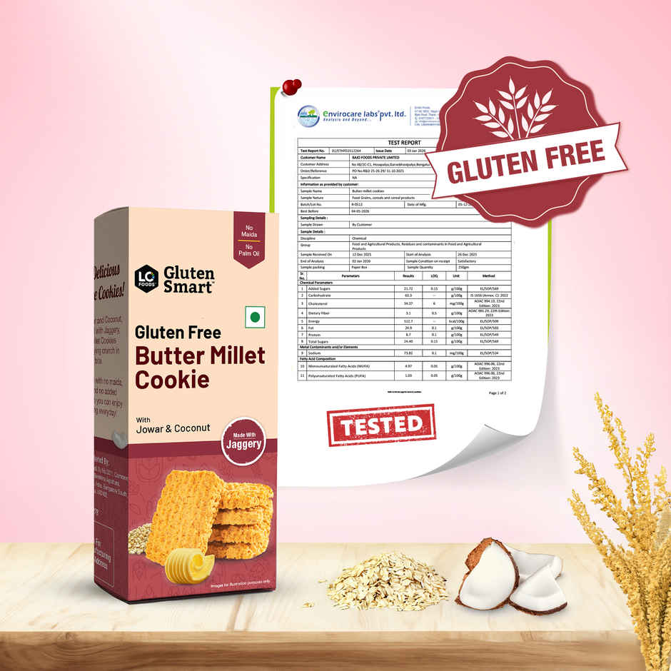 Lo Foods Gluten Free Butter Millet Cookies