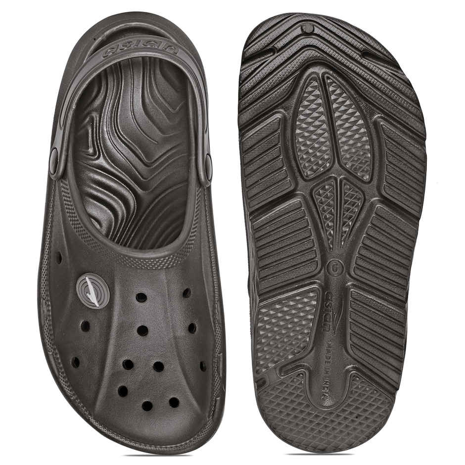 Asian Agc-14 Men Clogs Dark-Grey (Size-10)