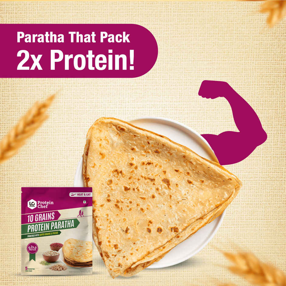 Protein Chef High Protein Paratha 10 Super Grains (Heat & Eat)