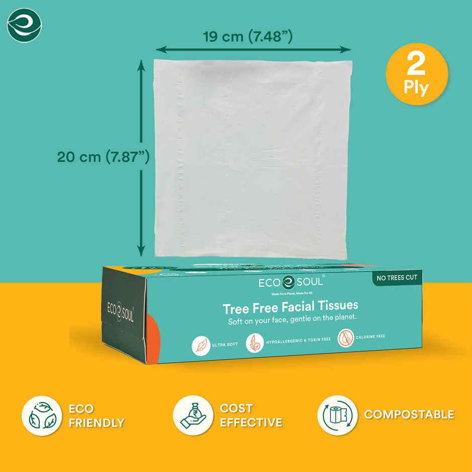 ECO SOUL 2Ply | 100 Count Facial Tissue Box