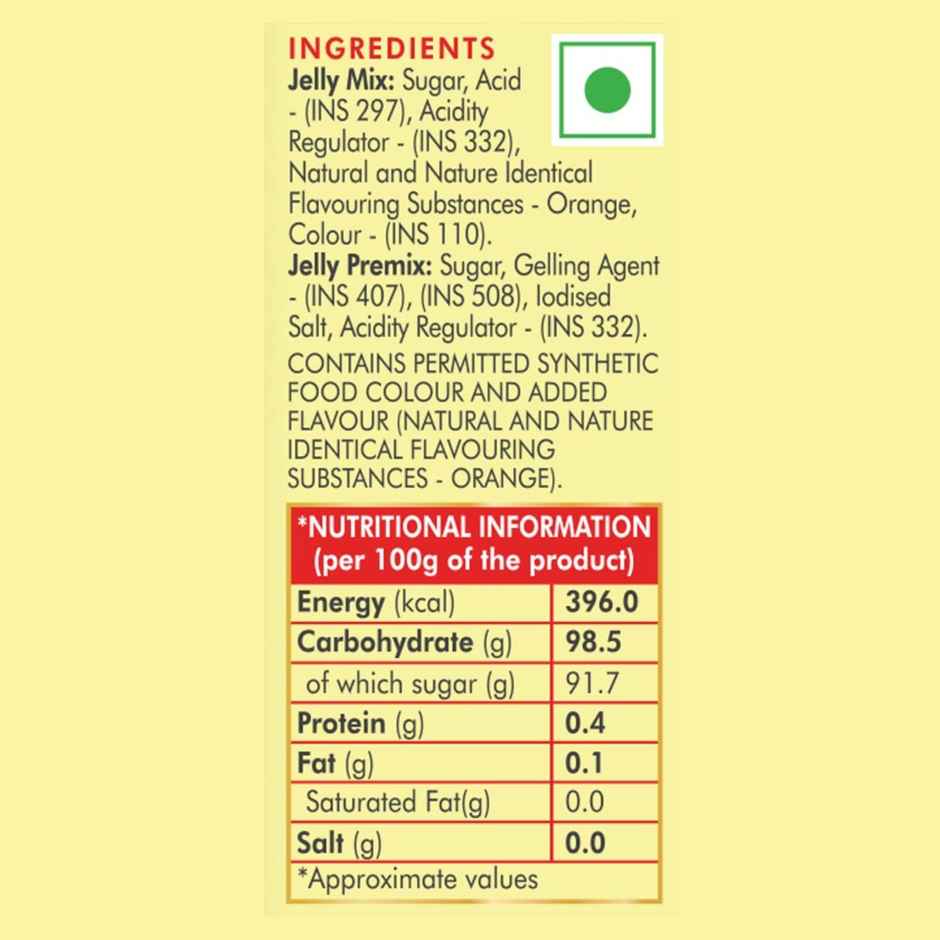 Weikfield Jelly Crystals Delicious Orange Flavor Carton