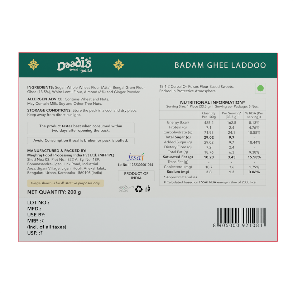 Daadi's Badam Pure Ghee Laddoo