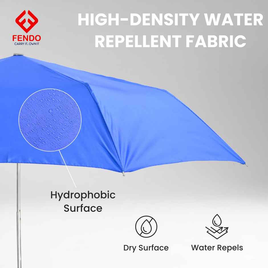 Fendo 3 Fold Hand Open 21.5 inch Royal Blue Umbrella