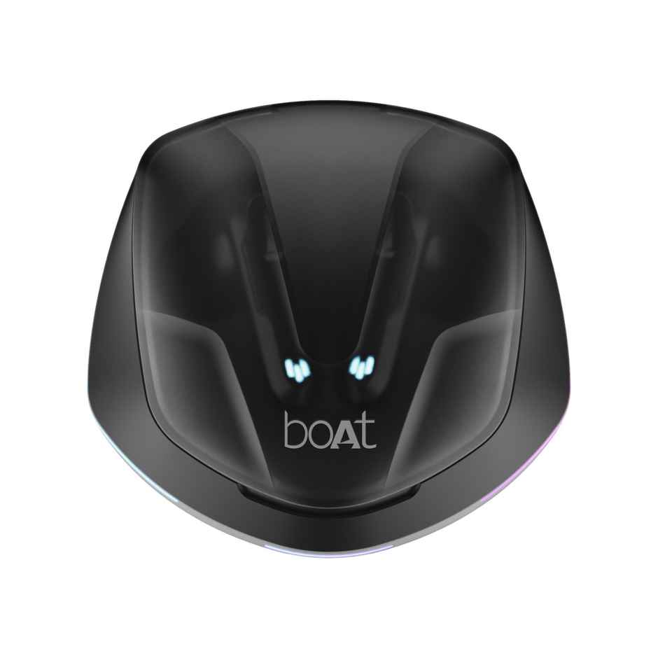 boAt Immortal 181 TWS Earbuds with mic, 40HRS Battery, 4Mics ENx, 40ms Low Latency, RGB Led Lights, Fast Charge, IWP Tech, v5.3 Bluetooth Earbuds, Gaming Earbuds - Black Sabre