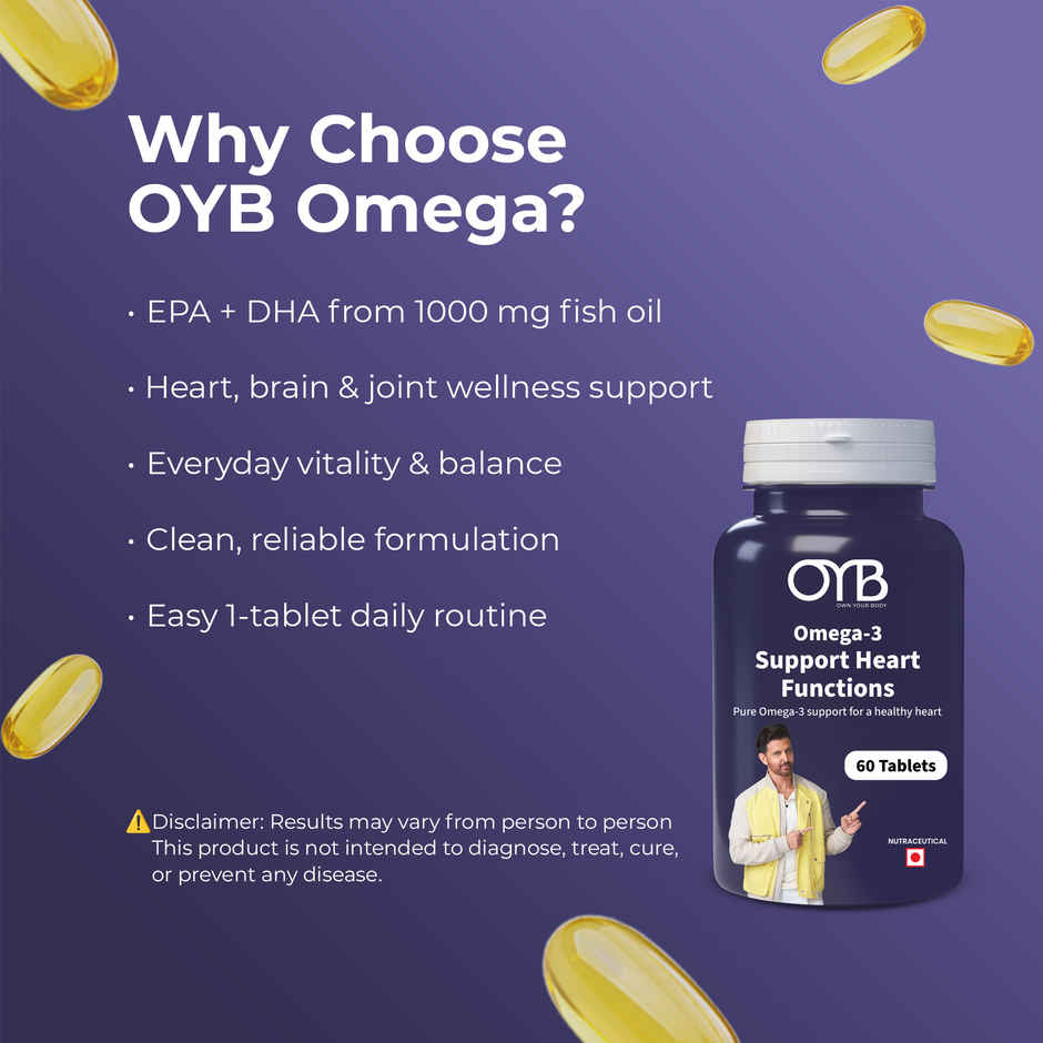 OYB Omega Fish Oil with 1000 mg Omega-3 (EPA & DHA)