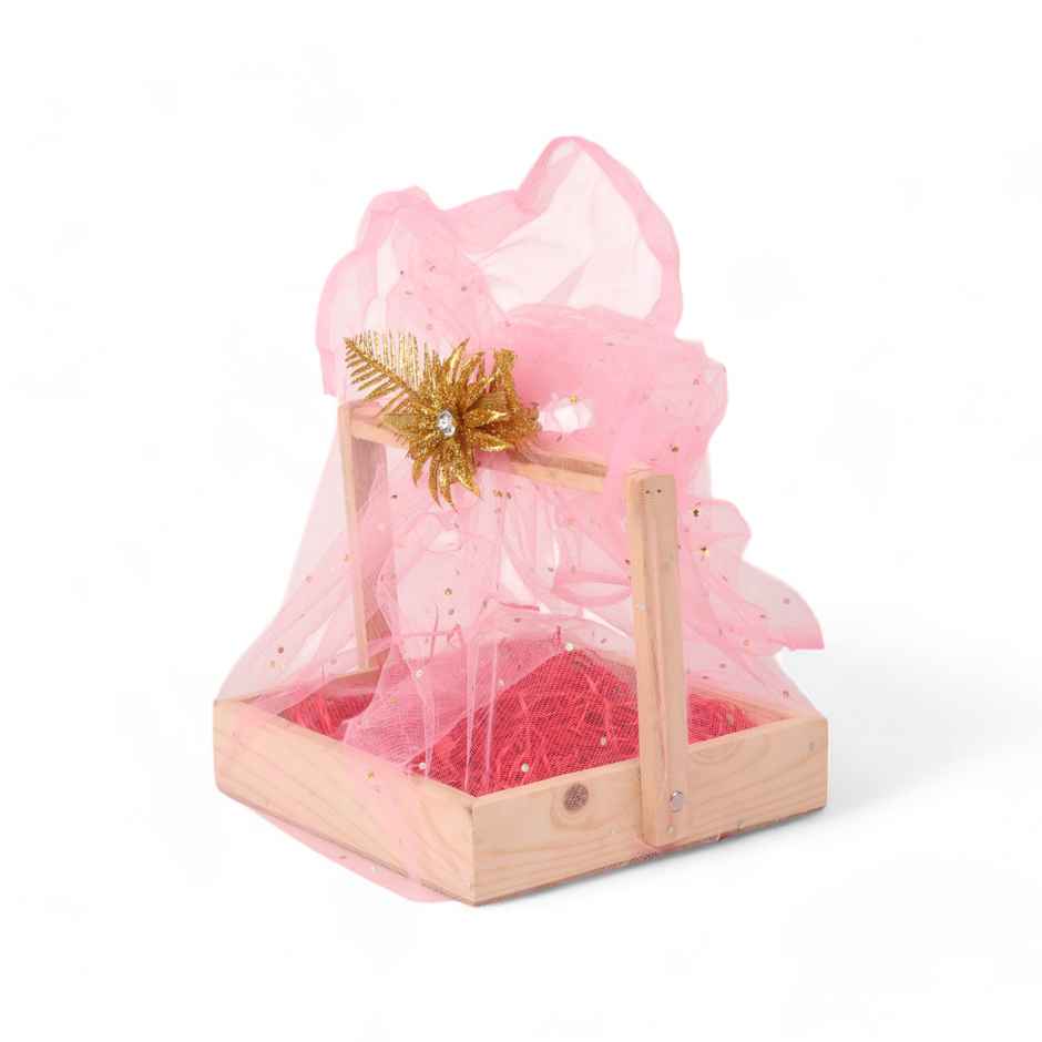 Festvista Pine Wood 8 x 8 inch Square Basket