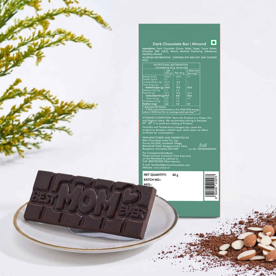 Smoor Best Mom Dark Chocolate Bar
