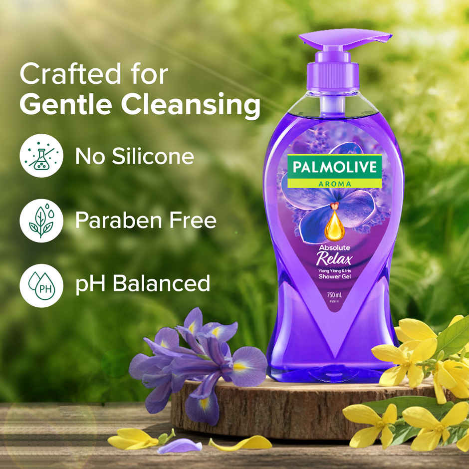 Palmolive Iris & Ylang Ylang Essential Oil Aroma Absolute Relax, Moisturizing Body Wash