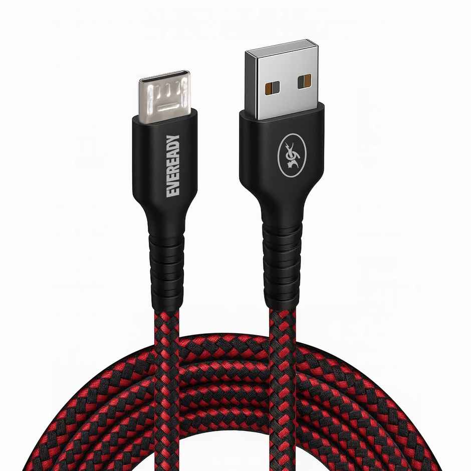 Eveready Nylon Braided Charging Cable | 60W | Type A to Type B | 1.5m Length | 3A