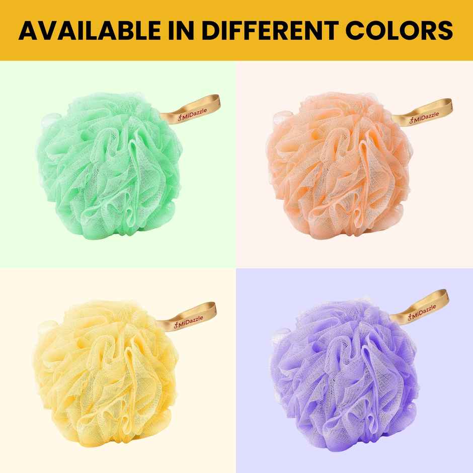 Midazzle Medium Bathing Loofah Sponge Exfoliator Scrubber | Assorted | MINL6007