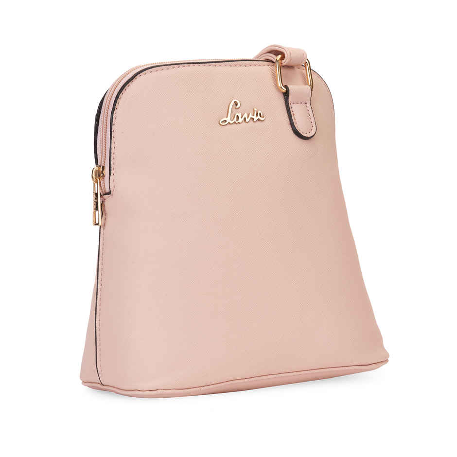 Lavie Women's Merlin Vertical Dome Cross Body Sling Bag | Ladies Purse Handbag | Light Pink