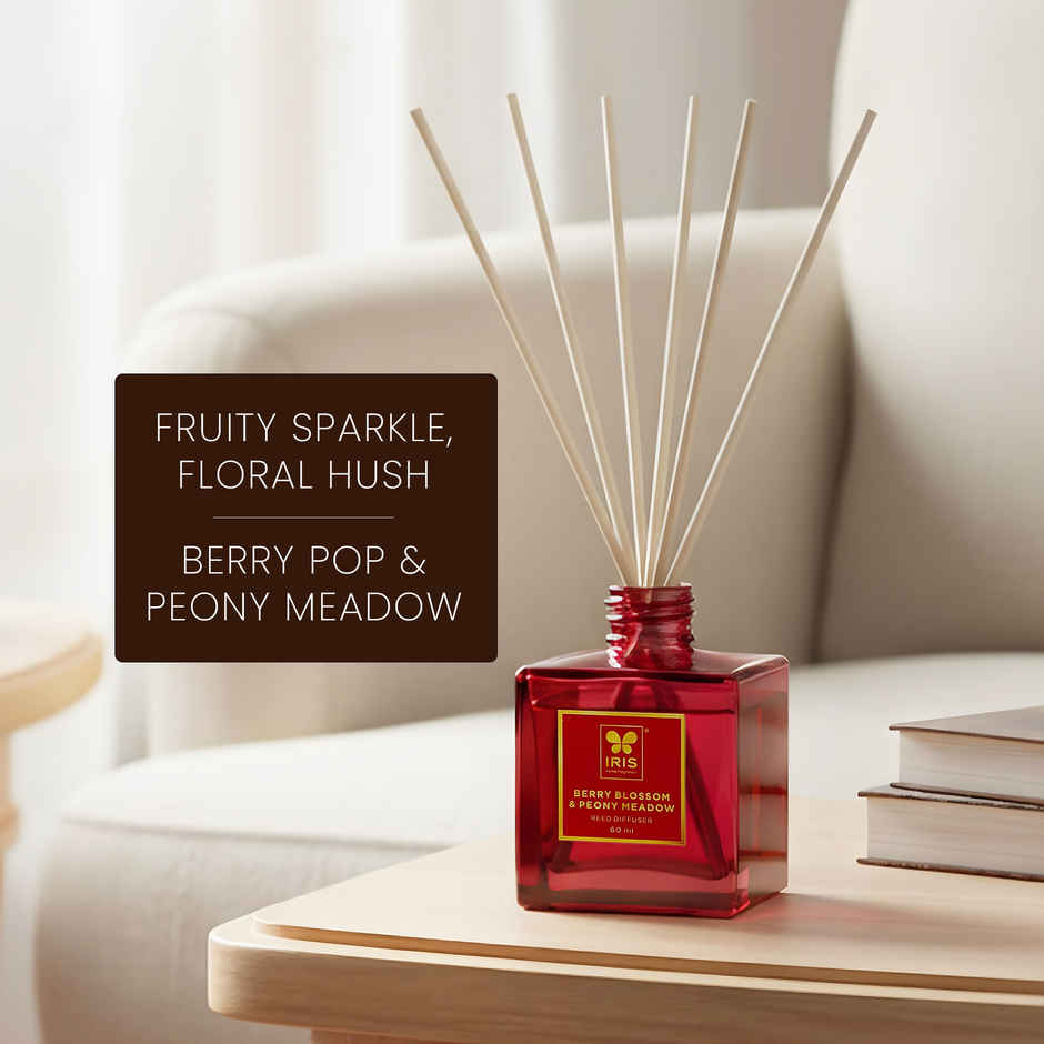 IRIS Reed Diffuser Set | Floral & Fruity Fragrance | Lasts More than 30 Days