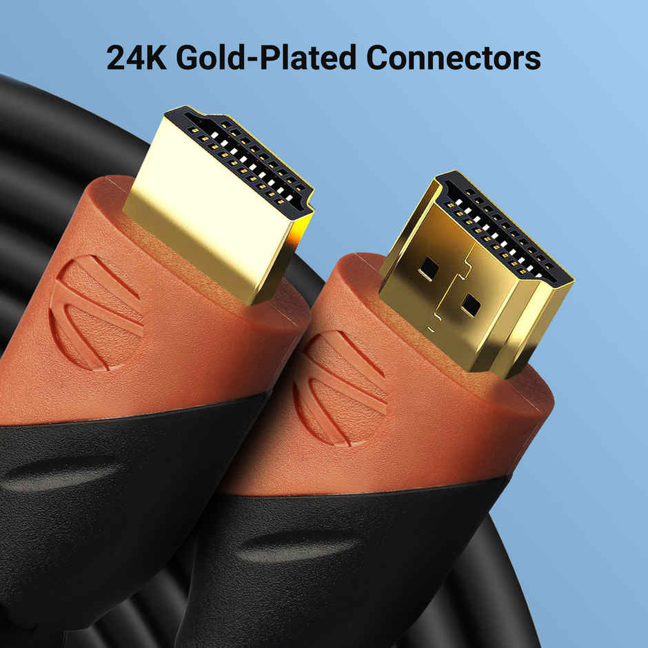 Zebronics HDMI 2.0 Cable, 3m, 4K/60Hz, 18Gbps, ARC, 3D, CEC, Male to Male HAA3020A
