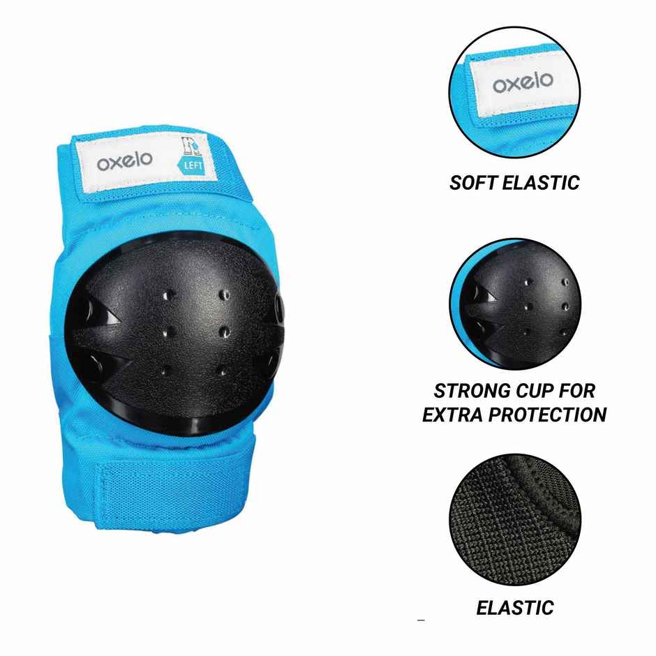 Decathlon | Oxelo Kids' 3-Piece Safety Guards | Blue - 2XS