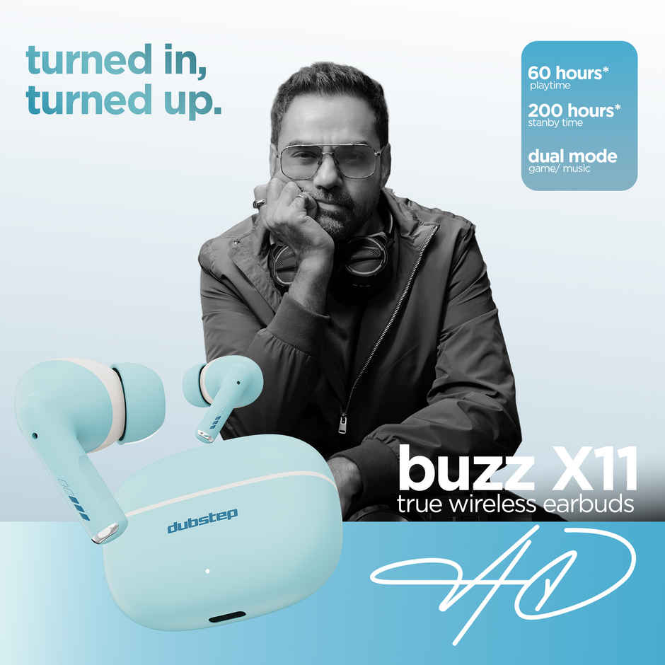 Dubstep Buzz X11 With 60 Hrs Playtime ENC TWS Earbuds | Blue