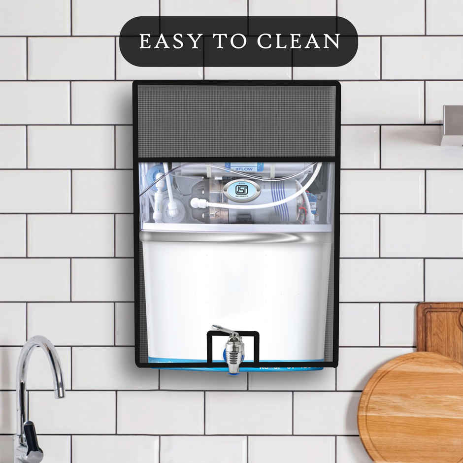Kuber Industries RO Water Purifier Cover | Dust Protective | Mini Check Grey