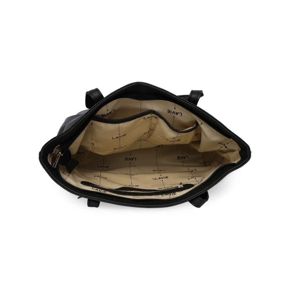 Lavie Women's Croc Pavo Tote Handbag | Tote Bag For Work | Ladies purse | Shoulder Bag | Black