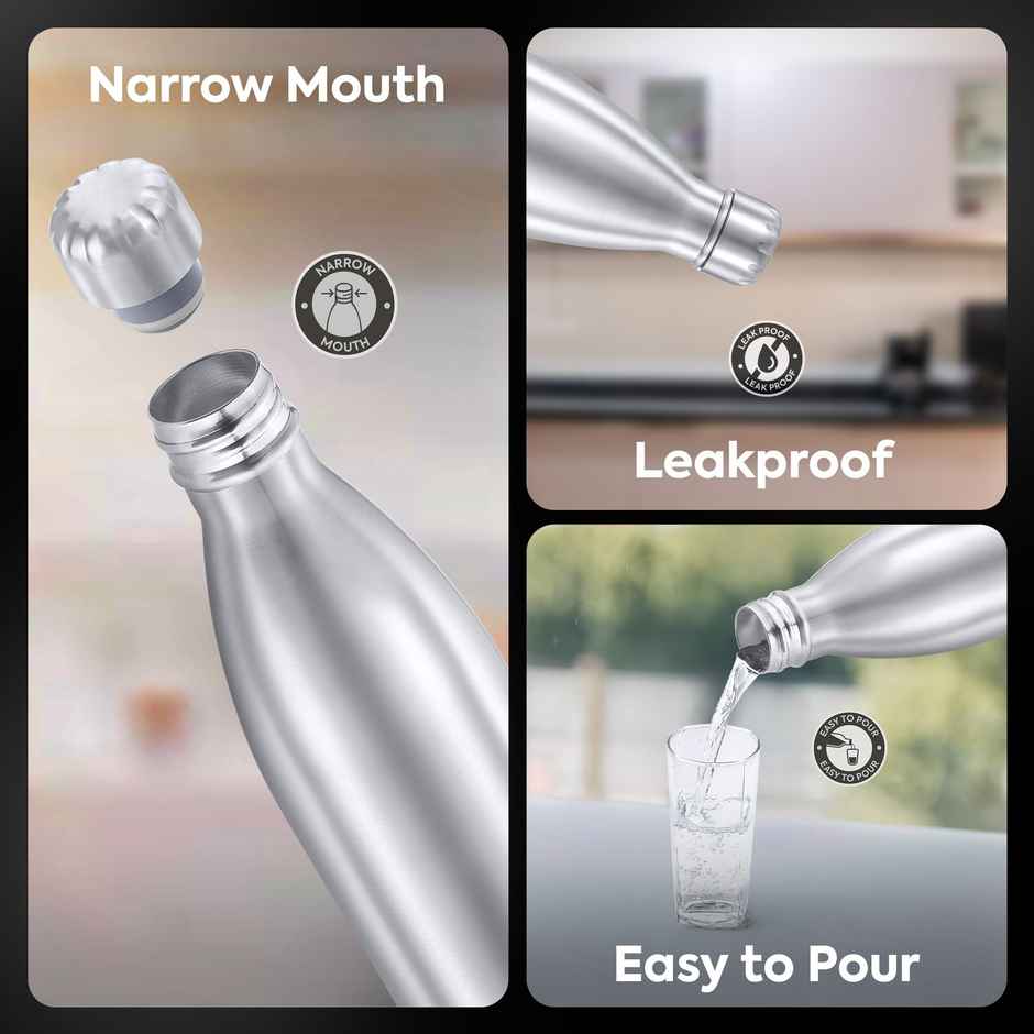 Pexpo 24 Hrs Hot And Cold Water Bottle With Jute-Bag Vacuum Insulated Electro Flask - 1800 ml