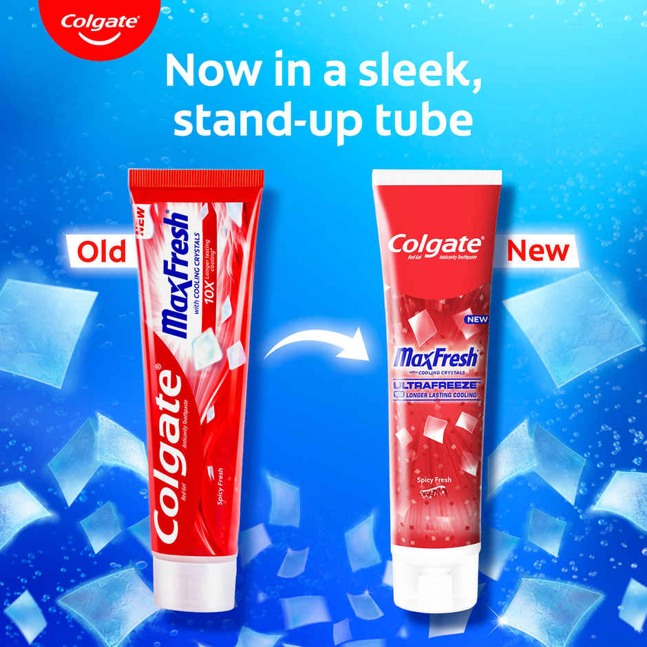 Colgate MaxFresh Toothpaste, Red Gel Paste with Menthol for Super Fresh Breath (Spicy Fresh) Combo