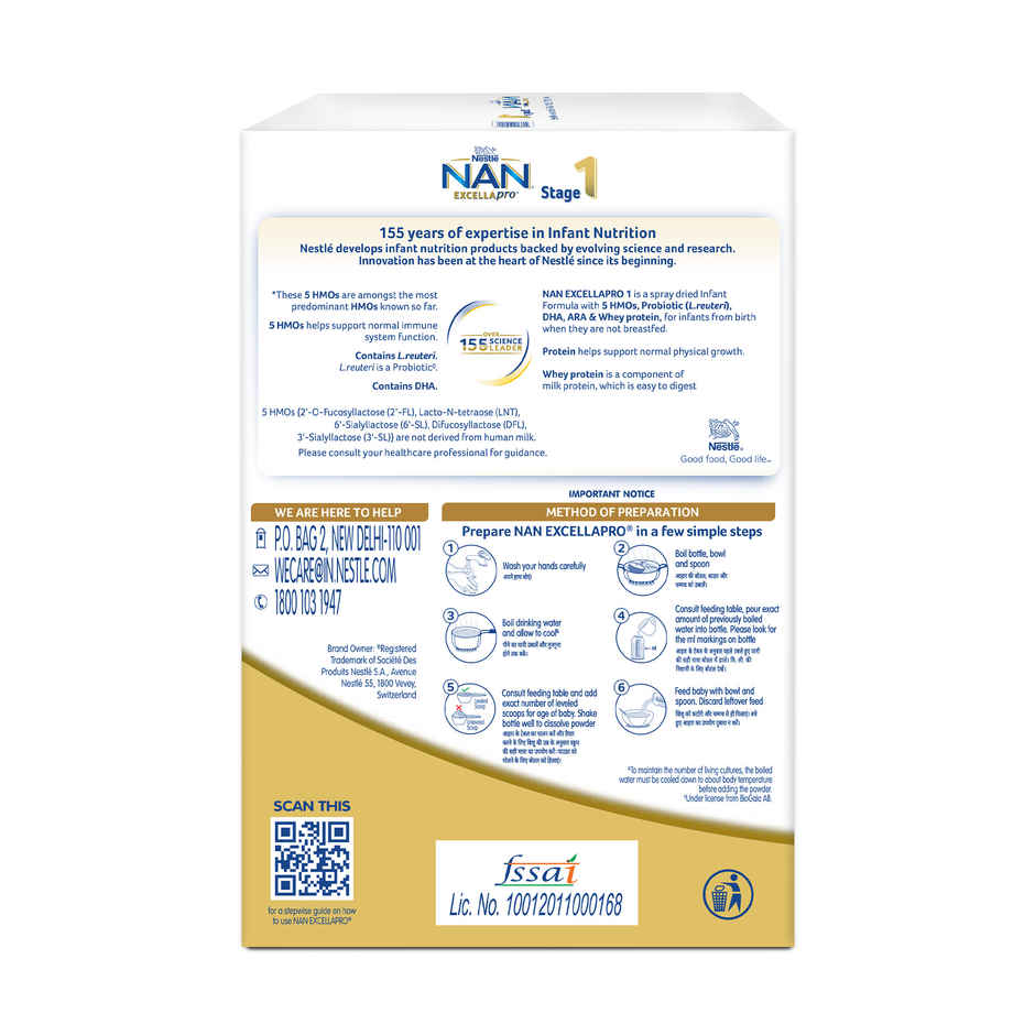 Nestle NAN EXCELLAPRO Stage 1, Follow-up Formula Milk Powder