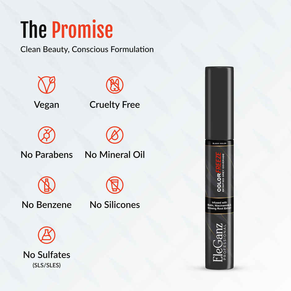 Eleganz Professional Hair Colorfix-Instant Root Touch Up With Niacinamide,Gingseng Root & Argan Oil