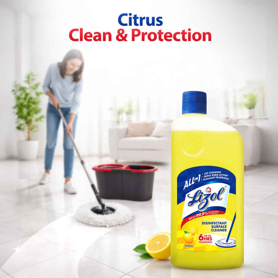 Lizol Disinfectant Surface & Floor Cleaner Liquid Citrus(1l), Harpic Disinfectant Toilet Cleaner Liquid Original(1l) & Colin Glass and Surface Cleaner Liquid Spray Regular(500ml) Combo