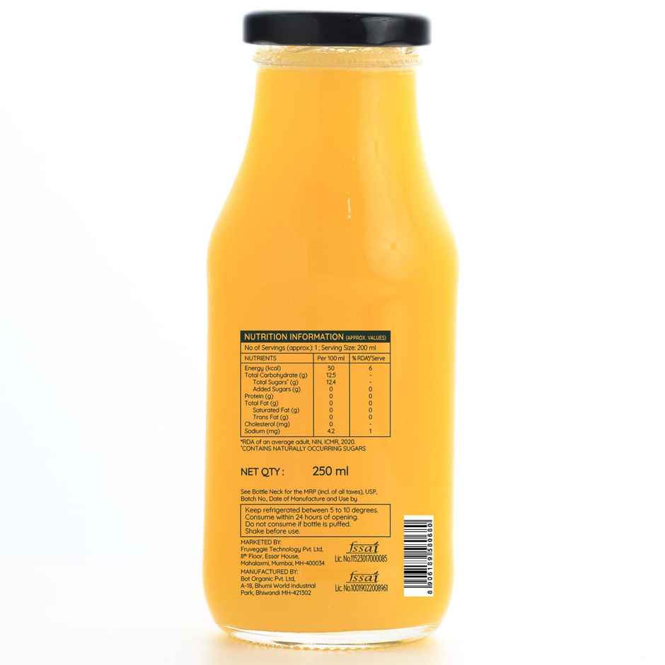 Pluckk Cold Pressed Extracted Valencia Orange Juice | No Preservatives | No Added Sugar
