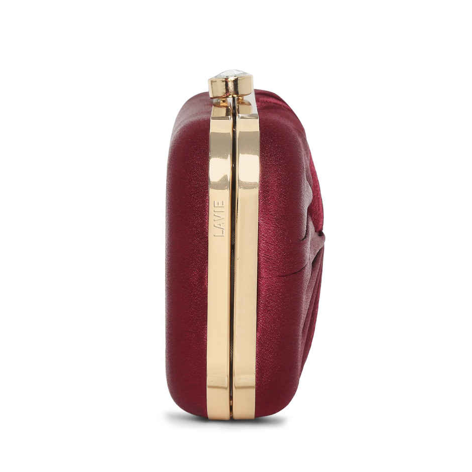 Lavie Women's Cheer Framed Clutch | Ladies Purse | Maroon