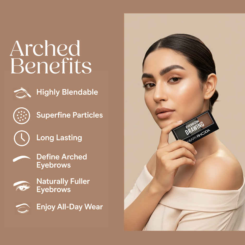 Hilary Rhoda Eyebrow Palette with Spooli | Waterproof Smudge Proof | Shade 03