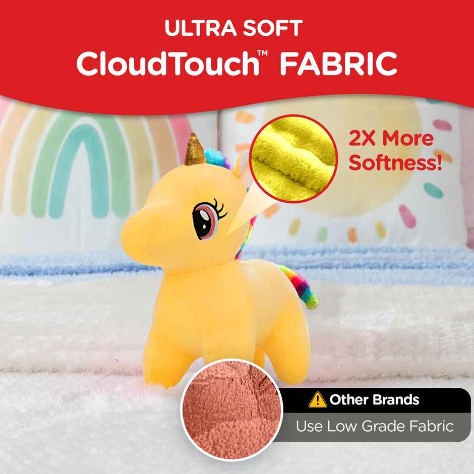 Michelle's Unicorn Yellow Plush Soft Toy for Kids and Adult | Perfect For Gifting